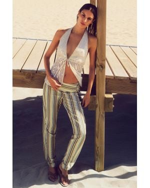 Pull&Bear Pantaloni A Righe Con Laccio - Blu