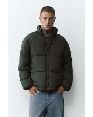 Pull&Bear Veste Matelassée Col Montant - Noir
