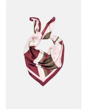 Pull&Bear Foulard Satinato A Righe - Bianco