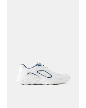 Pull&Bear Sneakers Met Panelen - Wit
