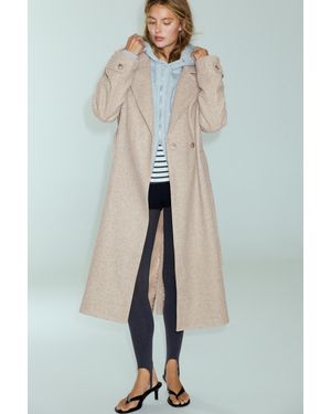 Pull&Bear Lange Jas Met Ceintuur - Meerkleurig