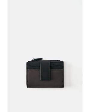 Pull&Bear Portafogli Gommato - Nero