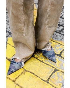 Pull&Bear Mules À Talon Imprimées - Métallisé