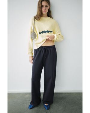 Pull&Bear Pantalon Jogger Wide Leg - Multicolore