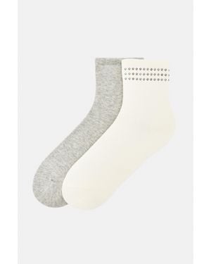 Pull&Bear Chaussettes À Clous - Blanc