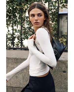 Pull&Bear Suède Schoudertas Met Gesp - Zwart