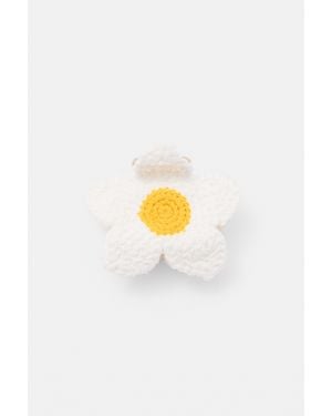 Pull&Bear Crochet Bloem Haarclip - Wit
