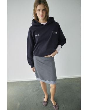 Pull&Bear Felpa Con Cappuccio E Grafica A Stelle - Grigio