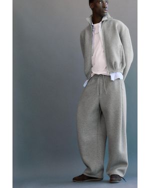 Pull&Bear Giacca Effetto Neoprene Con Cerniera - Grigio