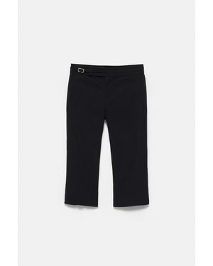Pull&Bear Pantalon Capri Avec Ceinture - Noir