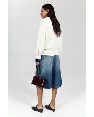 Pull&Bear Borsa A Spalla Bowling - Bianco