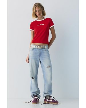 Pull&Bear Sneakers Retrò Con Lacci - Rosso