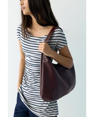 Pull&Bear Borsa Shopper Effetto Intrecciato - Viola
