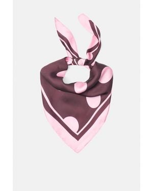Pull&Bear Foulard Satinato A Pois - Rosa