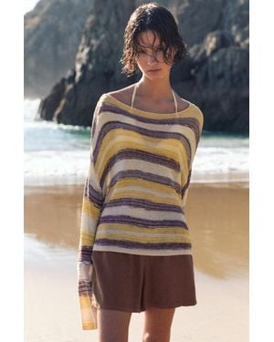 Pull&Bear Pull En Maille Ajourée Space Dye - Noir