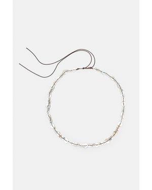 Pull&Bear Riem Met Knopen En Parelmoer Effect - Naturel