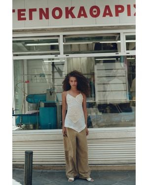 Pull&Bear Top Asymétrique En Crochet - Vert