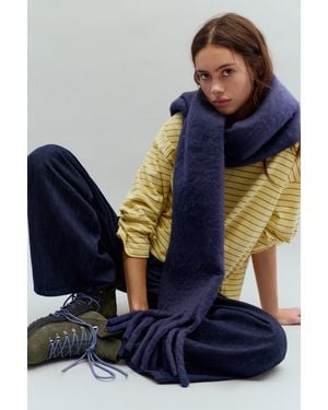 Pull&Bear Bottines De Montagne À Lacets En Cuir - Bleu