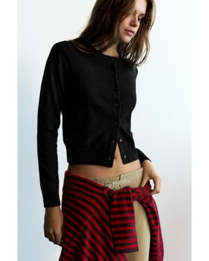 Pull&Bear Cardigan Basique - Noir