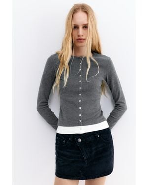 Pull&Bear Veste À Boutons Soft Touch - Gris
