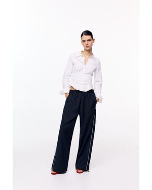 Pull&Bear Joggingbroek Met Contrast - Blauw
