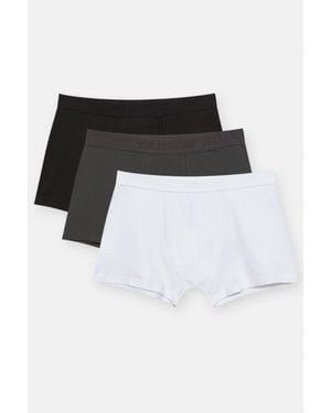 Pull&Bear Pacco 3 Boxer Con Logo - Nero