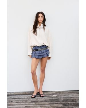 Pull&Bear Giacca A Palloncino Collo Alto - Bianco
