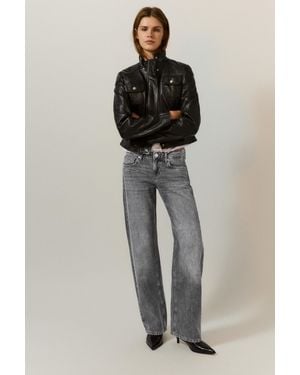 Pull&Bear Jeans Straight A Vita Bassa Con Stelle - Grigio