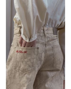 Pull&Bear Jeans Dritti Stampa Pitonato - Grigio