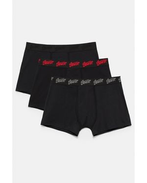 Pull&Bear Lot 3 Boxers Stwd - Noir