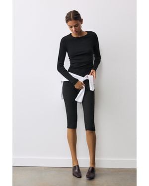 Pull&Bear Maglietta Aderente A Maniche Lunghe - Nero