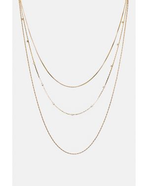 Pull&Bear Set Da 3 Collane Con Brillantini - Bianco