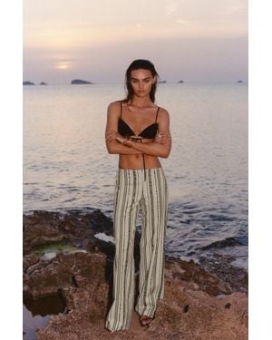 Pull&Bear Pantaloni A Righe Con Paillette - Marrone
