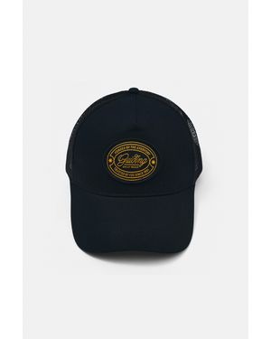 Pull&Bear Truckerpet Met Geborduurde Patch - Blauw