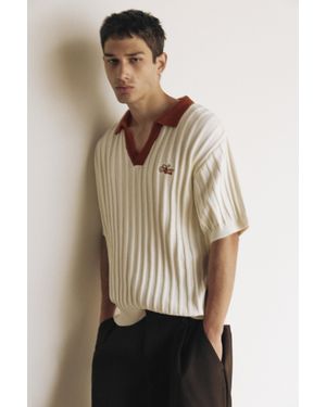 Pull&Bear Polo Con Colletto A Contrasto - Neutro