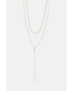 Pull&Bear Pack Collane Lariat - Bianco
