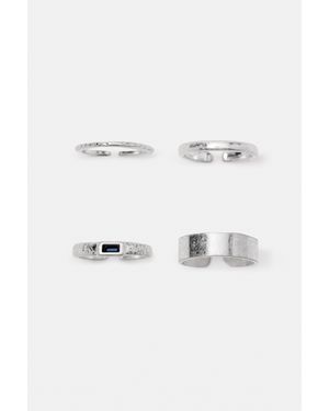 Pull&Bear Pack 4 Anelli Per I Piedi - Metallizzato