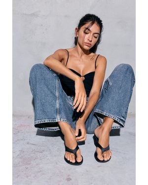 Pull&Bear Sandales À Talon Compensé - Blanc