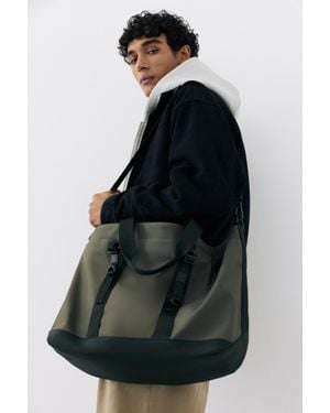Pull&Bear Borsa Shopper Tecnica - Verde