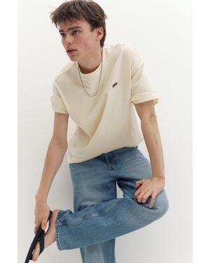 Pull&Bear T-Shirt Boxy Logo Stwd - Blu
