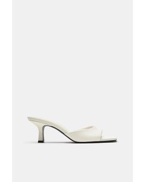 Pull&Bear Sandalen Met Hak En Instapper - Zwart