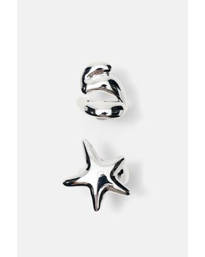 Pull&Bear 2-Pack Sterrenringen - Wit