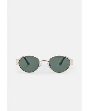 Pull&Bear Ovale Metallic Zonnebril - Groen