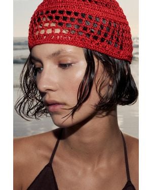 Pull&Bear Crochet Muts - Rood