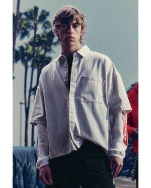 Pull&Bear Gestreept Dickies Overhemd Met Dubbele Mouwen - Meerkleurig