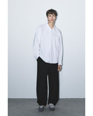 Pull&Bear Wollen Tailoring Broek - Wit