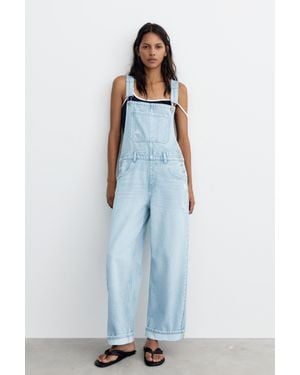 Pull&Bear Salopette Lunga - Blu