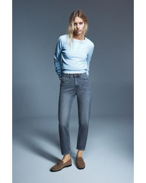 Pull&Bear Mom Fit Jeans Met Hoge Taille - Blauw