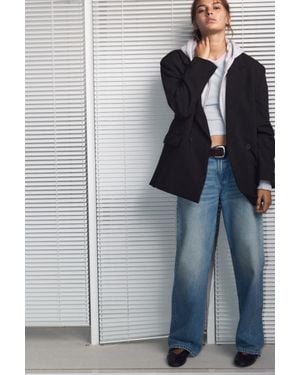 Pull&Bear Blazer Croisé - Bleu