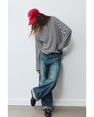 Pull&Bear T-Shirt Manches Longues Raglan - Multicolore